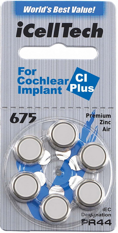 Батарейки для слуховых аппаратов iCellTech 675 CI Plus